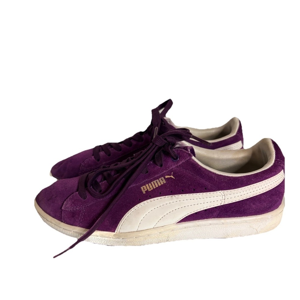 Puma Vikky  Sneakers Women's 7.5 Purple White Suede Athletic Shoes Casual